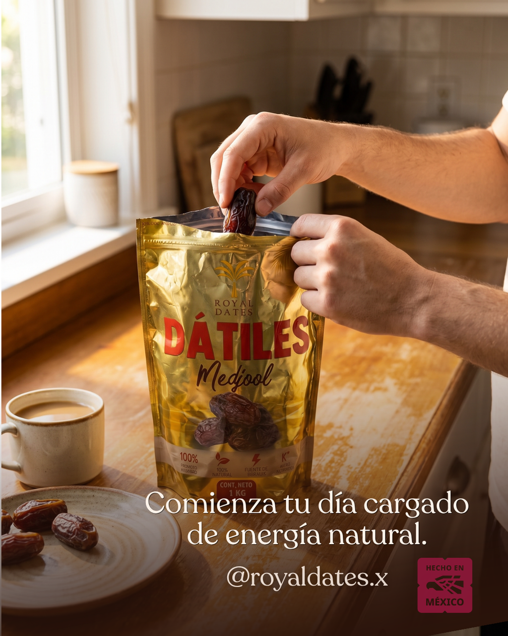Presentación de dátiles Medjool Royal Dates 1 kg